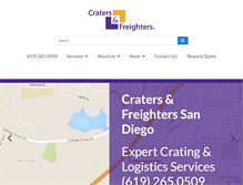 Tablet Screenshot of cratersandfreighterssandiego.com